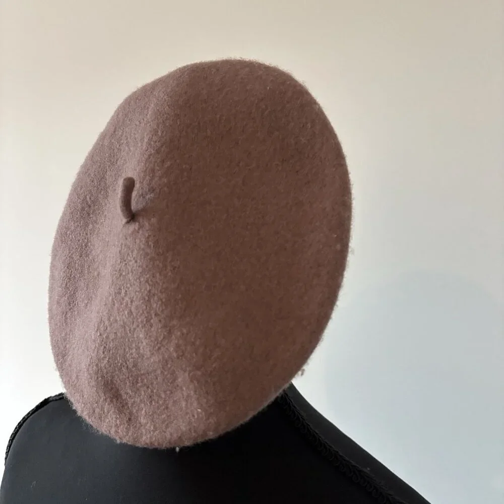 Rylee + Cru‎ 100% Wool Beret Little Girl Size Small Medium Minimalist Neutrals